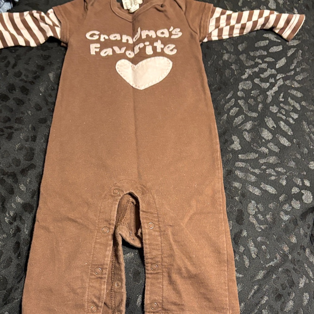 Crazy 8 Brown Kids One Piece with Heart Design